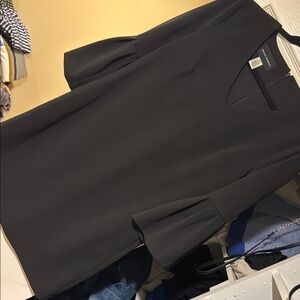 Black V-Neck Dress with Flared Sleeves